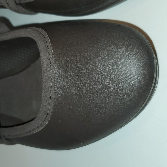 Crocs Ginger Mary Jane Wedge Heels Slip On In Brown Size 10 - Picture 12 of 12